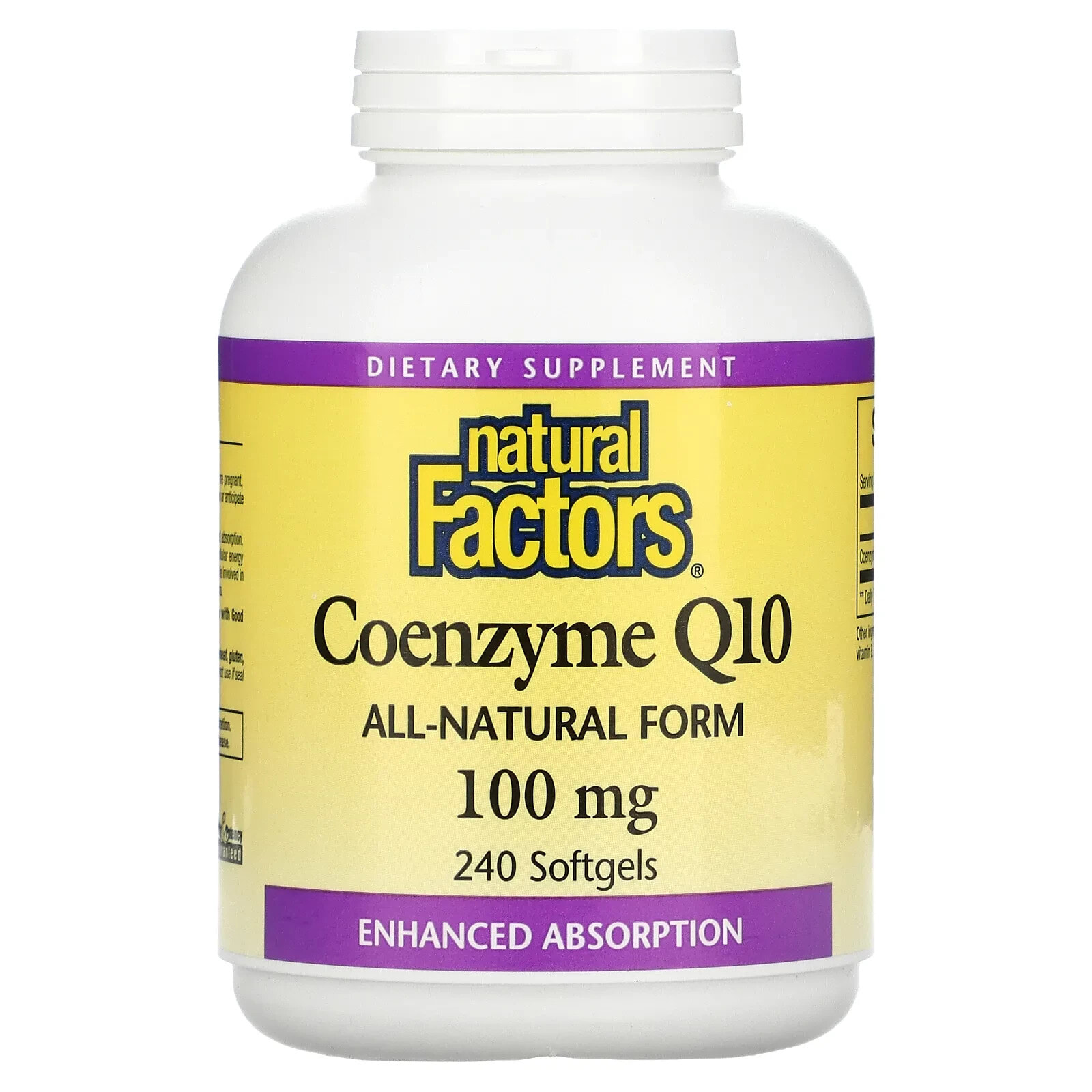 Natural Factors, Coenzyme Q10, 400 mg, 60 Softgels