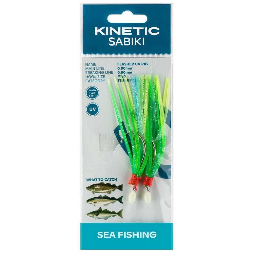 KINETIC Sabiki Flasher UV Feather Rig