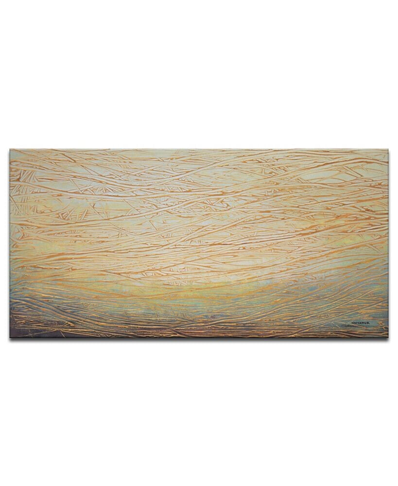 'Metallic Waves' Abstract Canvas Wall Art - 18