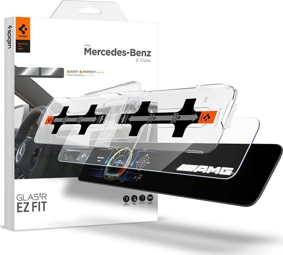 Spigen Szkło hartowane Spigen Glas.TR EZ Fit Set do monitora Mercedes E-Class 2020/ 2021