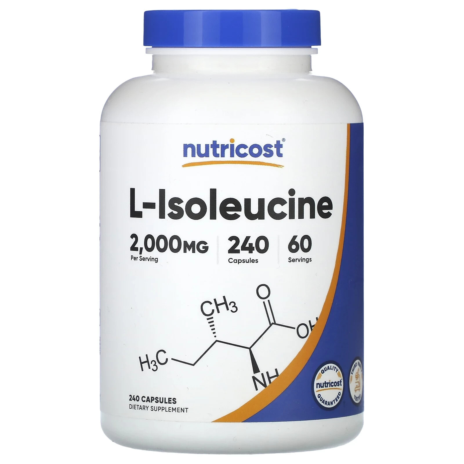 L-Isoleucine, 2,000 mg, 240 Capsules (500 mg per Capsule)