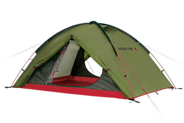 High Peak Woodpecker 3, Camping, Hard frame, Dome/Igloo tent, 3 person(s), Green, Red
