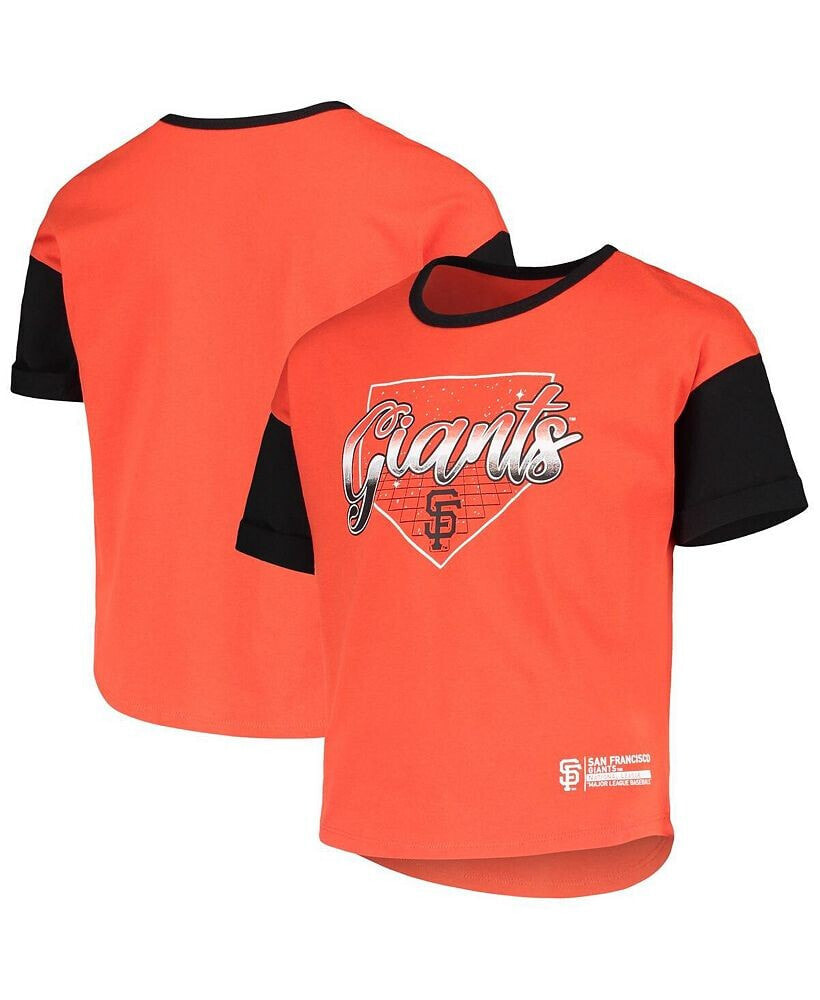 Outerstuff big Girls Orange San Francisco Giants Bleachers T-shirt