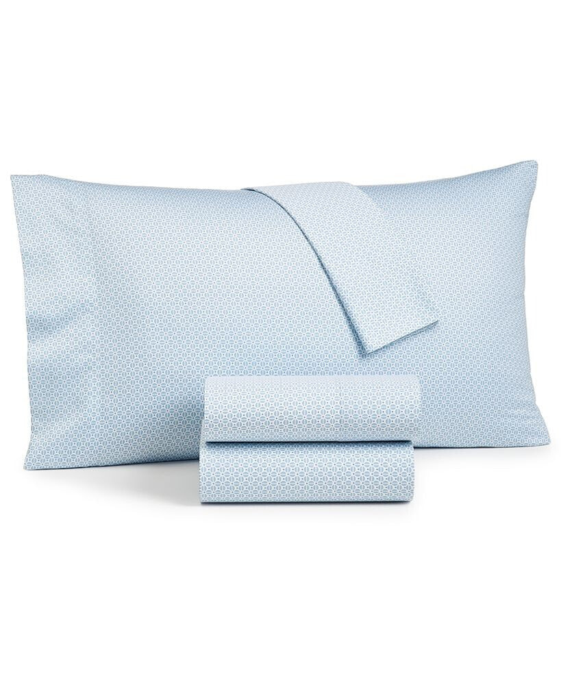 Charter Club printed 550 Thread Count Printed Cotton 3-Pc. Sheet Set, Twin, Created for Macy's