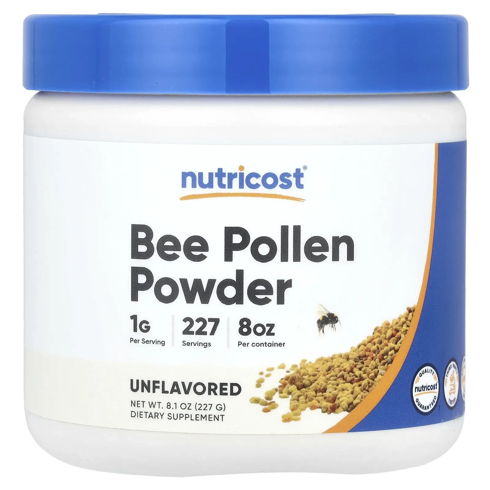 Bee Pollen Powder, Unflavored, 8.1 oz (227 g)