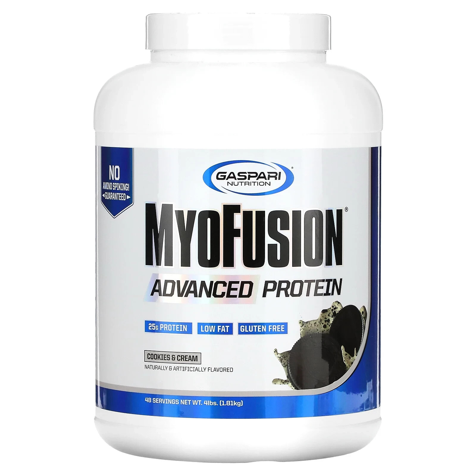 Gaspari Nutrition, MyoFusion, Advanced Protein, Banana Cream, 4 lbs (1.81 g)