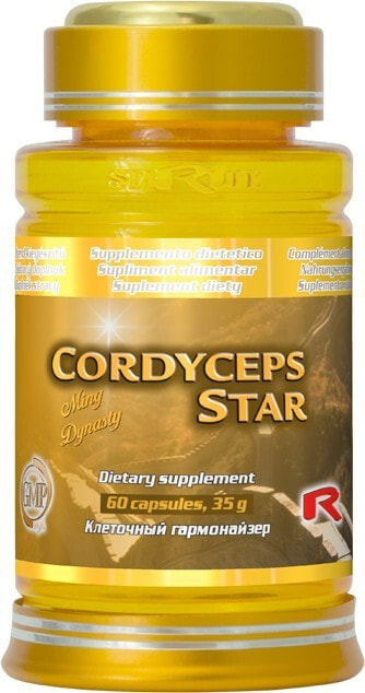 Starlife Cordyceps Star Натуральная добавка с экстрактами грибов и трав 35 г 60 капсул
