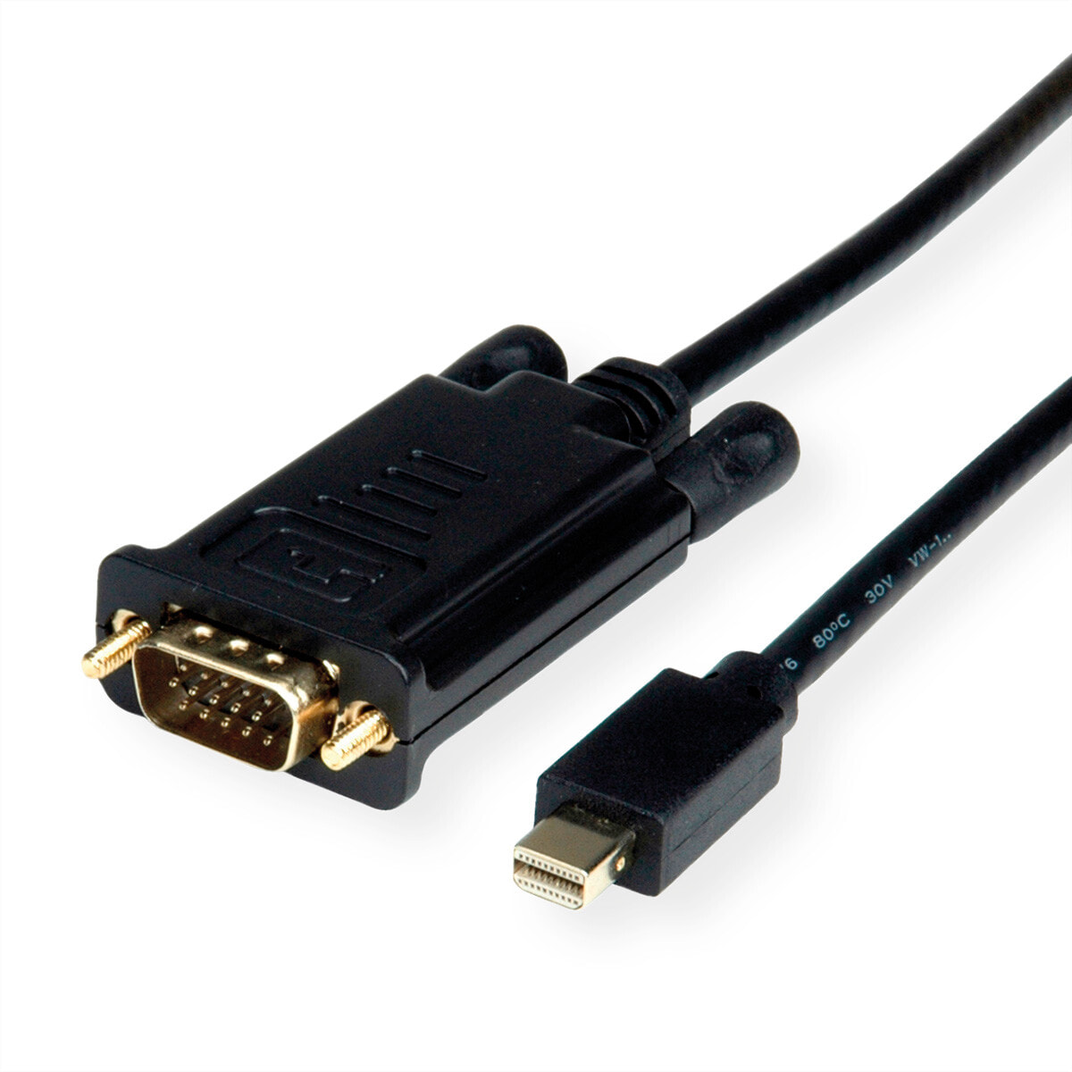 ROLINE 11.04.5976 видео кабель адаптер 1,5 m Mini DisplayPort VGA (D-Sub) Черный