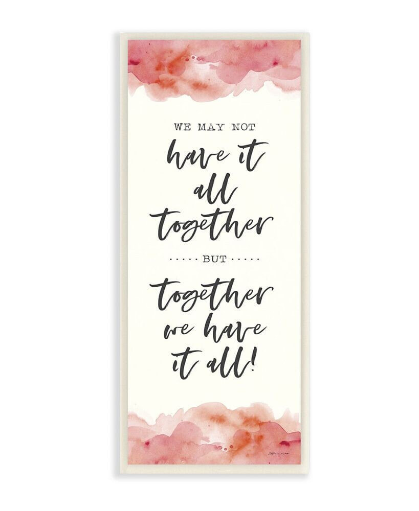 Stupell Industries together We Have It All Peach Coral Watercolor Typography Wall Plaque Art, 7