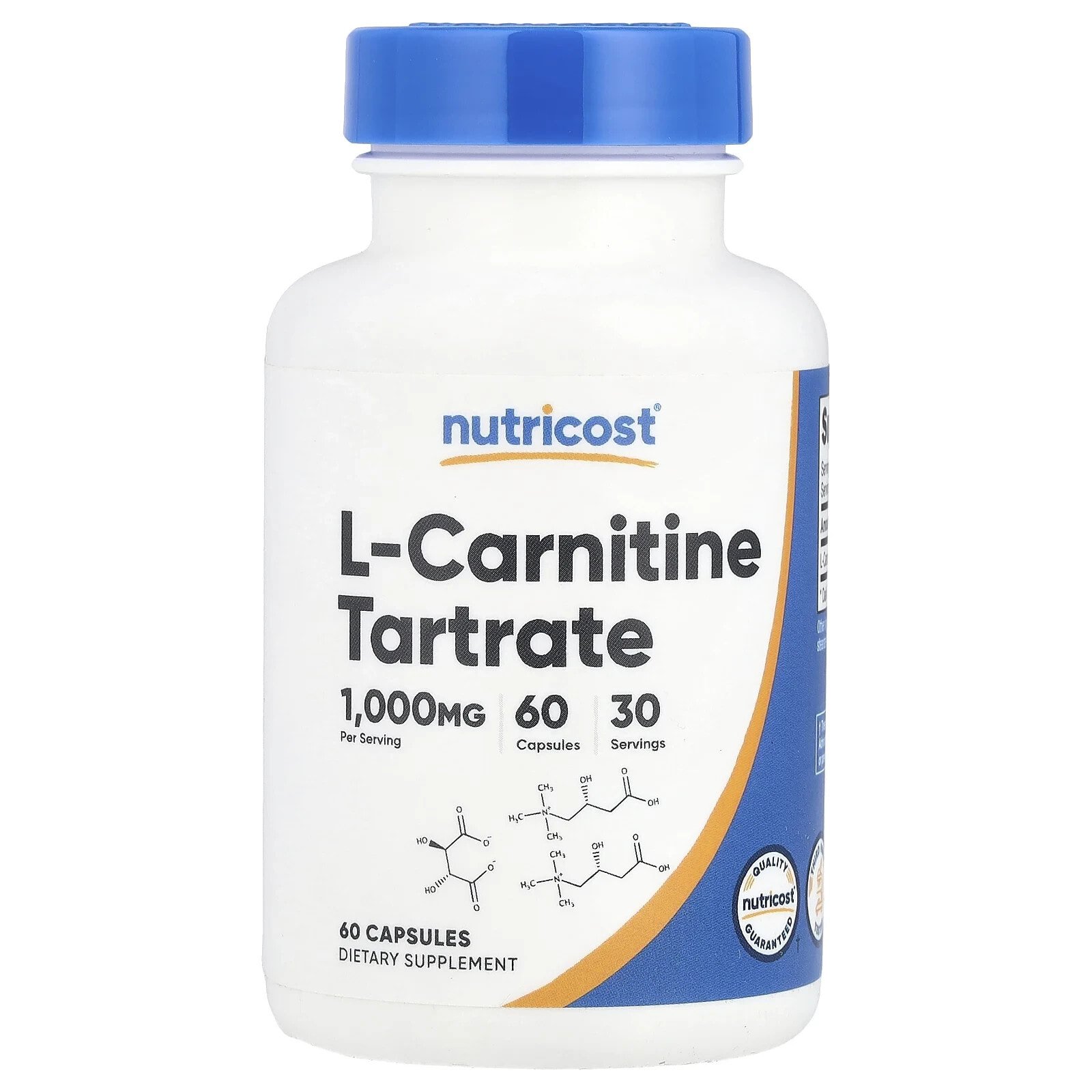 L-Carnitine Tartrate, 1,000 mg, 60 Capsules (500 mg per Capsule)