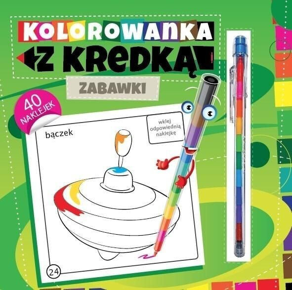 Раскраска для рисования Wydawnictwo Pryzmat Kolorowanka z kredką. Zabawki