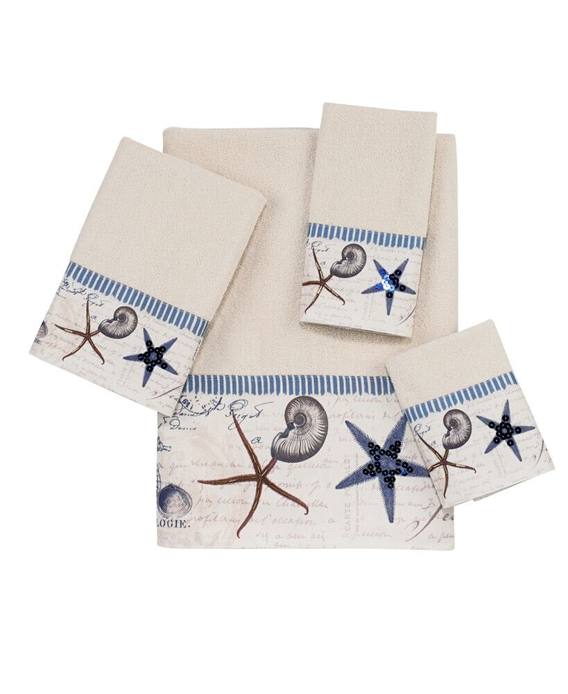 Avanti antigua Starfish & Seashells Cotton Washcloth, 13