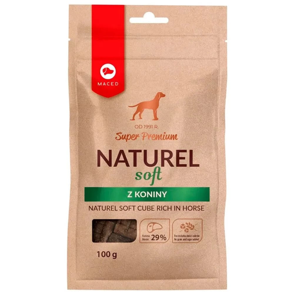 MACED Naturel Soft Cube Rich In Horse 100g Dog Snack