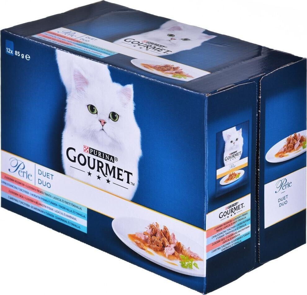 Purina GOURMET PERLE DUO Duet Rybny 12x85g