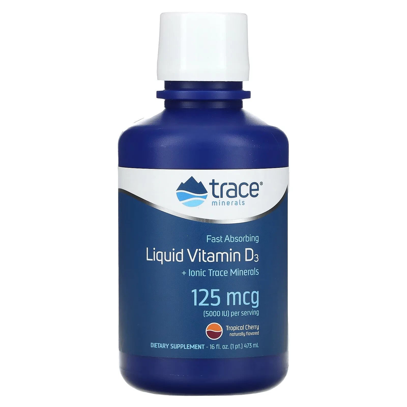 Liquid Vitamin D3, Tropical Cherry, 125 mcg (5000 IU), 16 fl oz (473 ml)