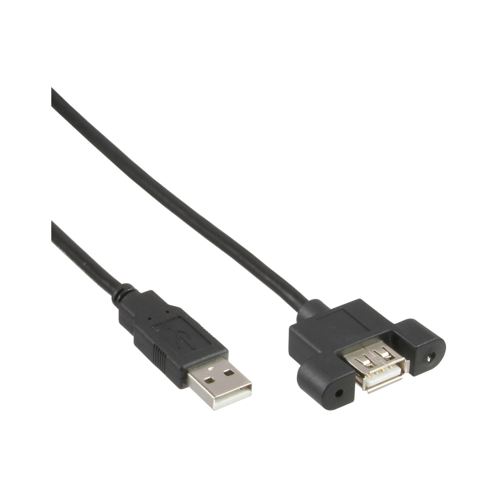 InLine 100pcs. Bulk-Pack USB 2.0 Cable A male to A female for slot bracket 0.6m - 0.6 m - USB A - USB A - USB 2.0 - Black