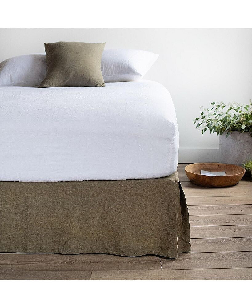 Bokser Home 100% French Linen Bedskirt - Queen