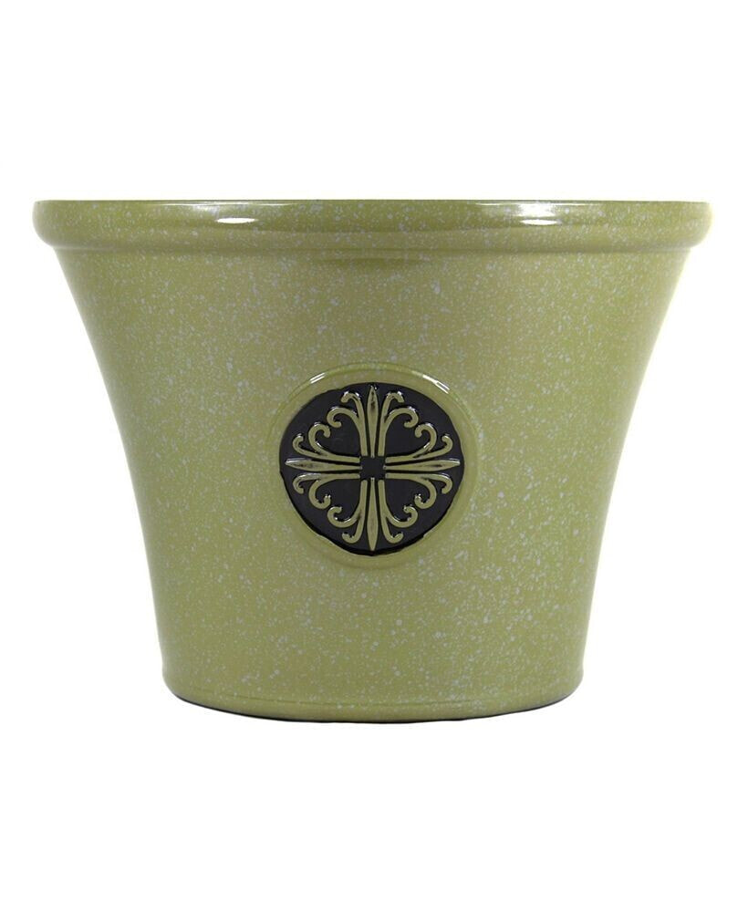 Garden Elements logo Large Plastic Modern Planter Lime Green 14.75 Inches