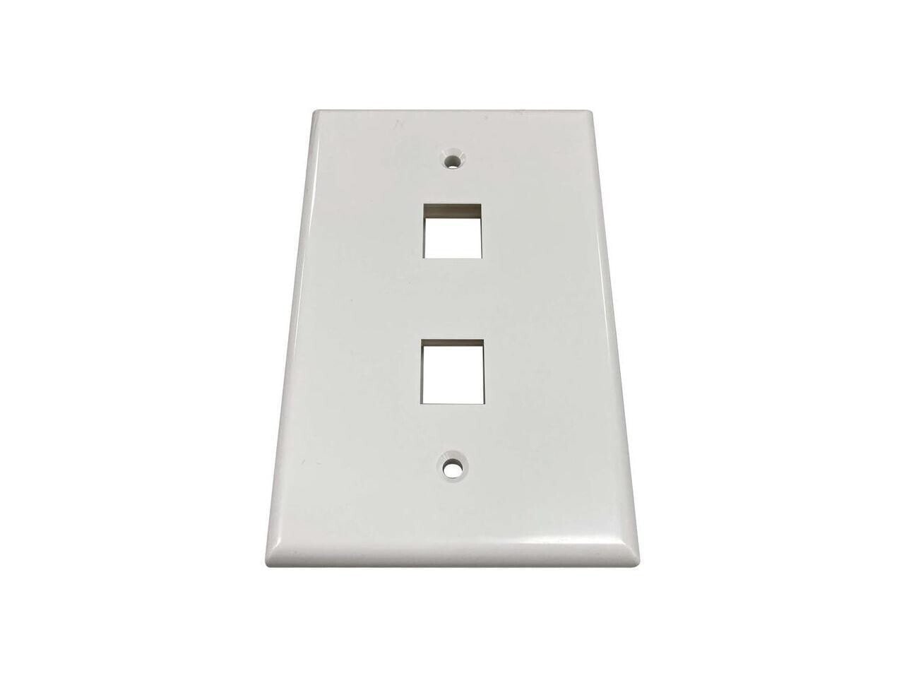 Tripp Lite Safe-IT 2-Port Single-Gang Keystone Plate Ivory Gloss N042AB002IVG