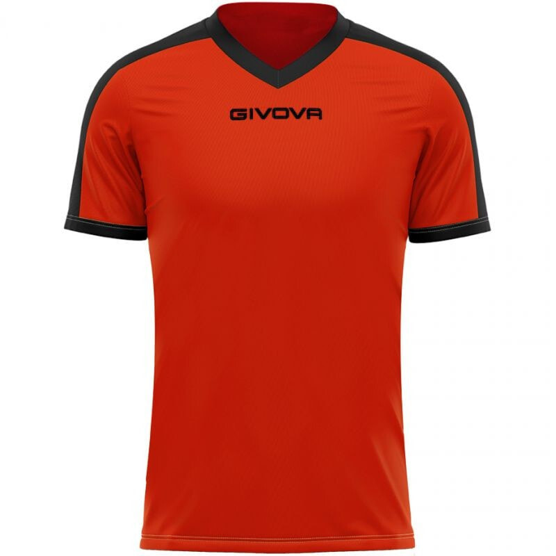 Мужская спортивная футболка красная с надписью T-shirt Givova Revolution Interlock M MAC04 0110