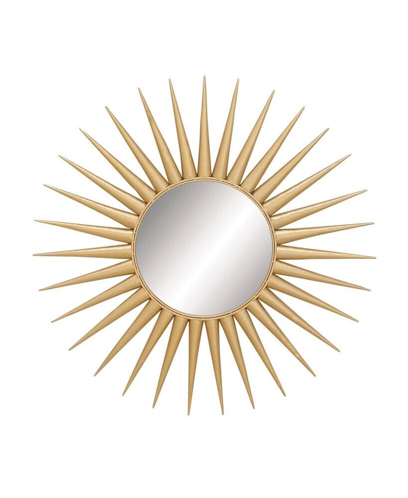CosmoLiving by Cosmopolitan Gold Glam Metal Wall Mirror, 42 x 42