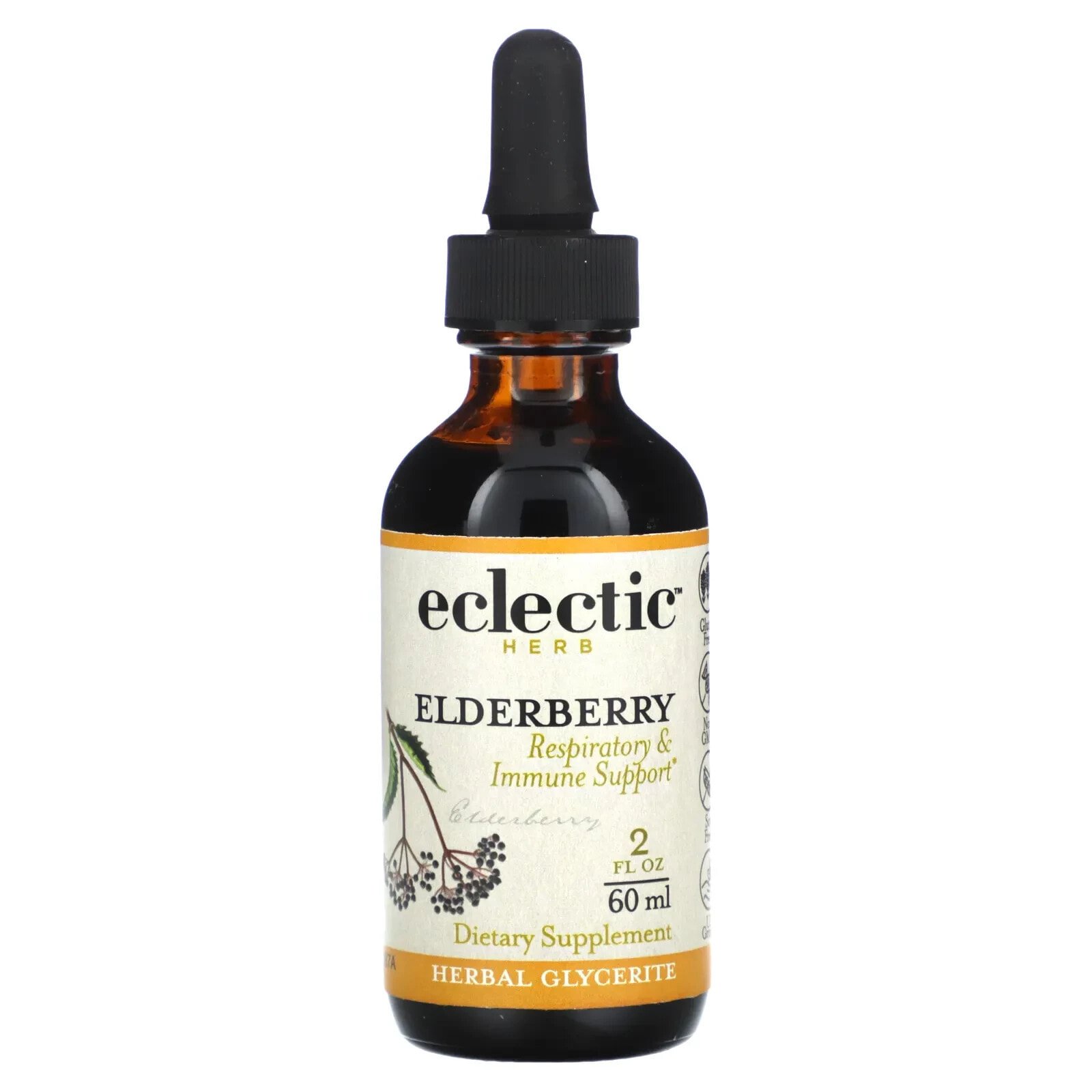 Herb, Elderberry Glycerite, 2 fl oz ( 60 ml)