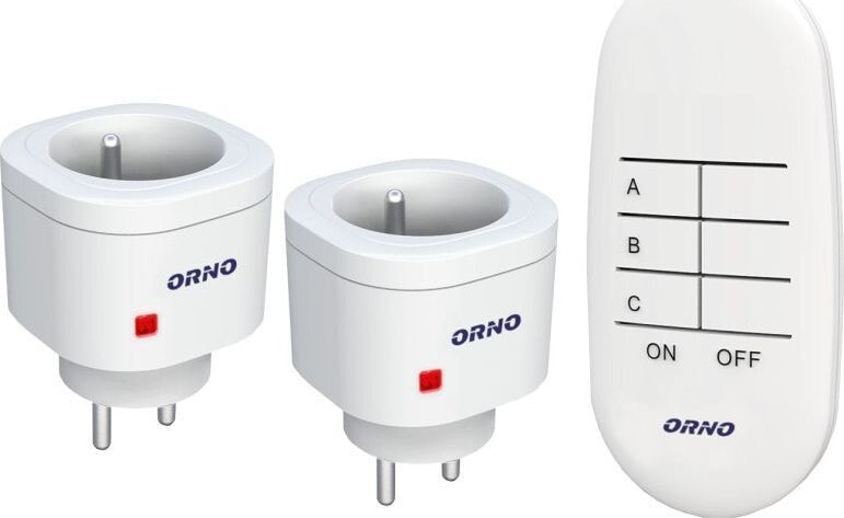 Orno ORNO SOCKETS SET OF 2 x SOCKETS CONTROLLED BY A REMOTE CONTROL OR-GB-439