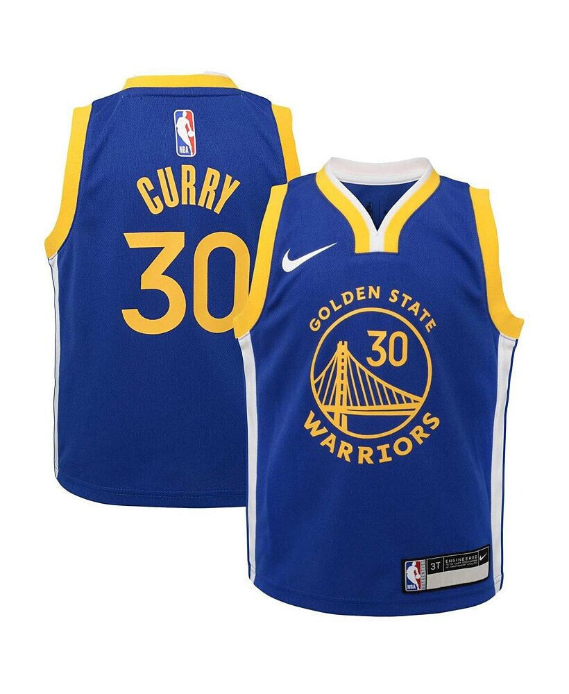 Nike toddler Boys and Girls Stephen Curry Royal Golden State Warriors Swingman Player Jersey - Icon Edition