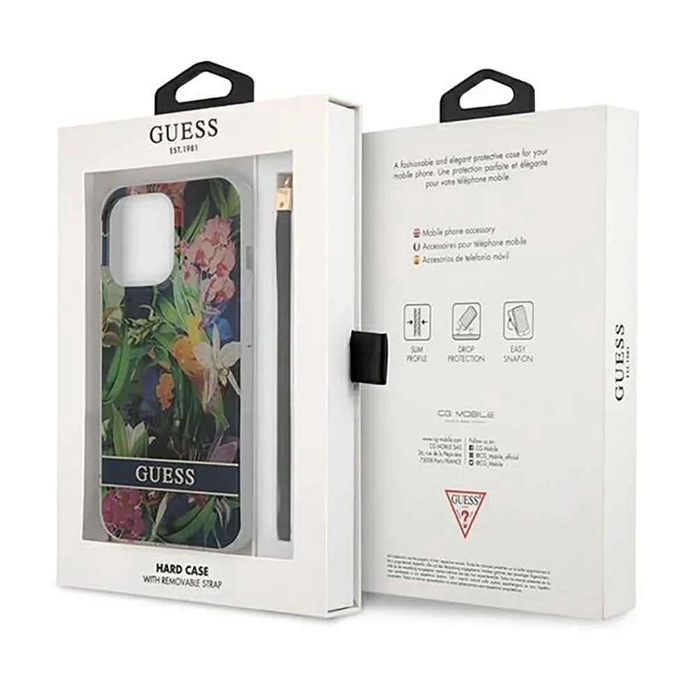 GUESS Guhcp13Lhflsb iPhone 13 Pro13 6.1 Flower Strap phone case