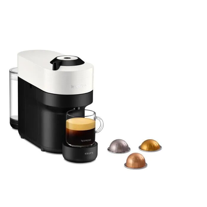 Krups Nespresso YY4889FD Tugend weie Pop -Kaffee -Kapseln, kompakte Kaffeemaschine, 4 Tasse Gren, Espresso, Bluetooth