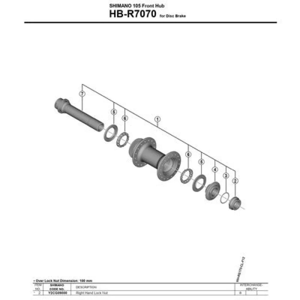 SHIMANO HB-R7070 Right