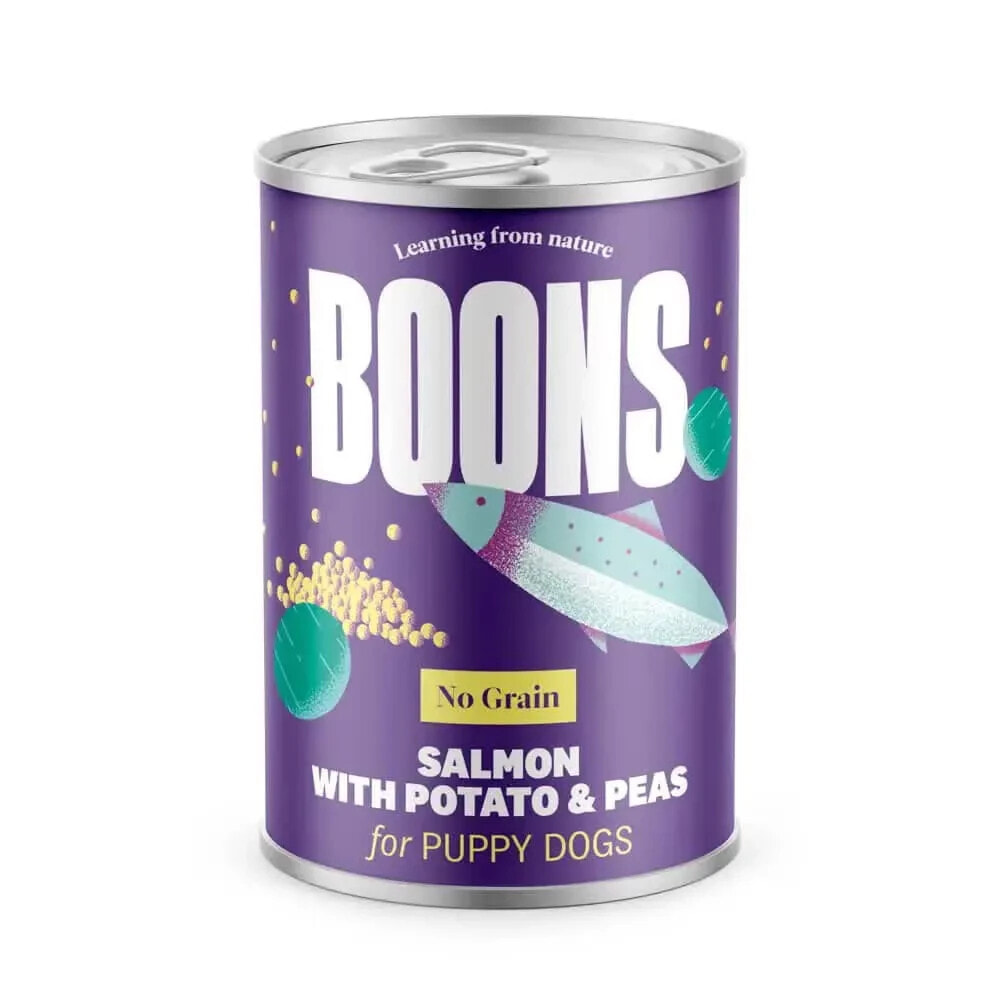 BOONS Puppy Salmon Potato Peas 400g Dog Snack 6 Units