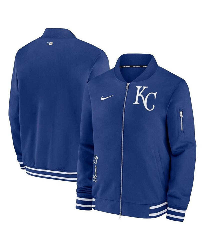 Nike men's Royal Kansas City Royals Authentic Collection Full-Zip Bomber Jacket