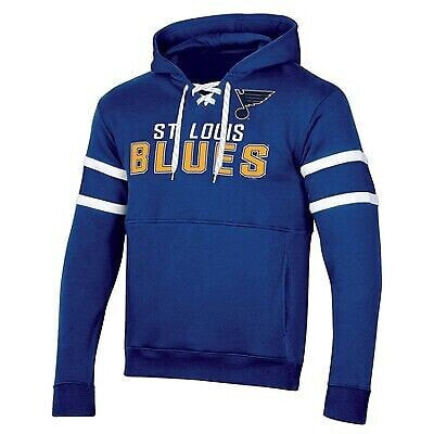 NHL St. Louis Blues Men's Long Sleeve Hooded Sweatshirt with Lace - S