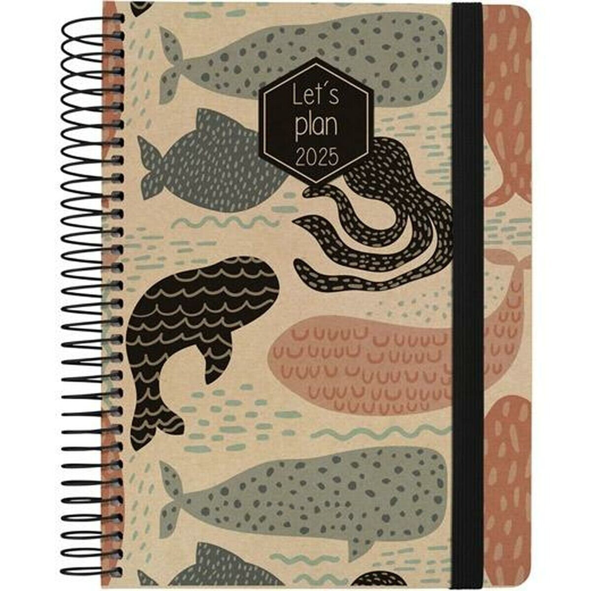 Diary Grafoplas Nature Design A5 14,8 x 21 cm Whale 2025