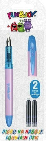 Письменная ручка Titanum Pióro wieczne różowe + 2 naboje niebieskie (385145)