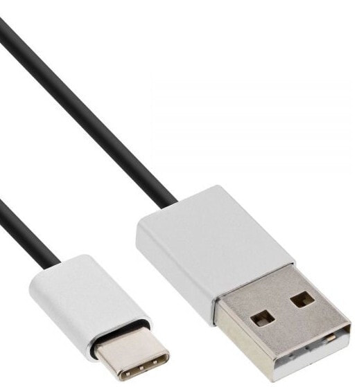 InLine 35834 USB кабель 1,5 m 2.0 USB C USB A Алюминий, Черный