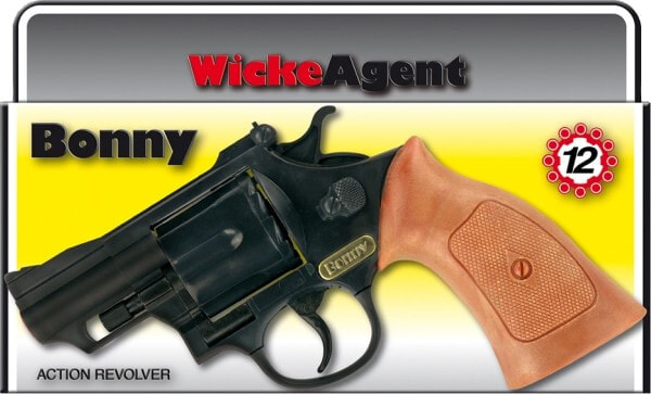12-зарядный игрушечный револьвер Sohni-Wicke Bonny. Длина 23,8 см. Пистоны. Пластик, металл. От 6 лет.