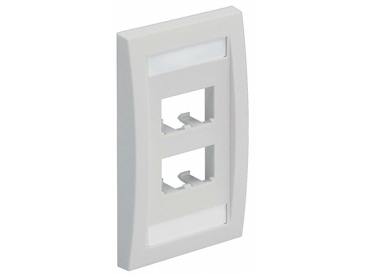Faceplate, Single Gang, 4 Ports, White