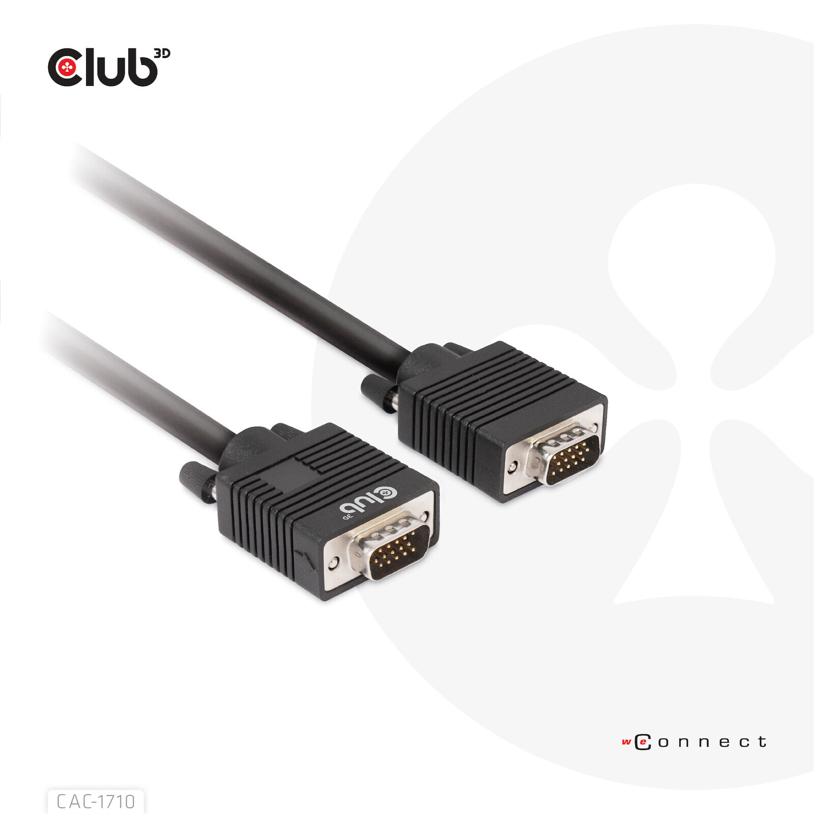 CLUB3D CAC-1710 VGA кабель 10 m VGA (D-Sub) Черный