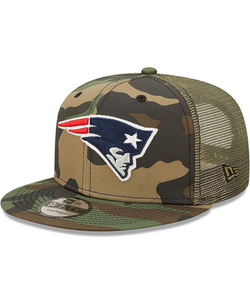 Men's Camo, Olive New England Patriots Trucker 9FIFTY Snapback Hat