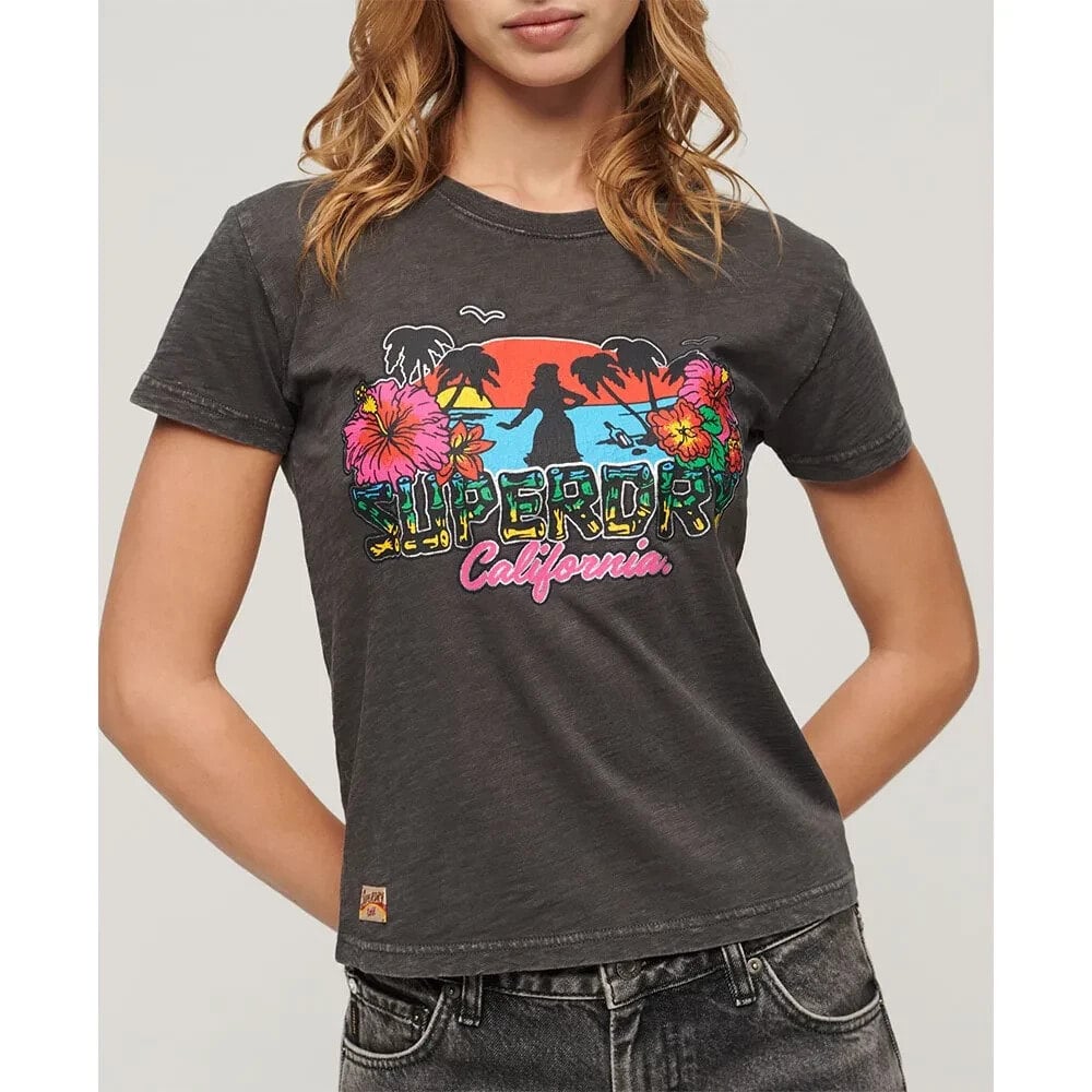 SUPERDRY Cali Sticker Fitted Short Sleeve T-Shirt