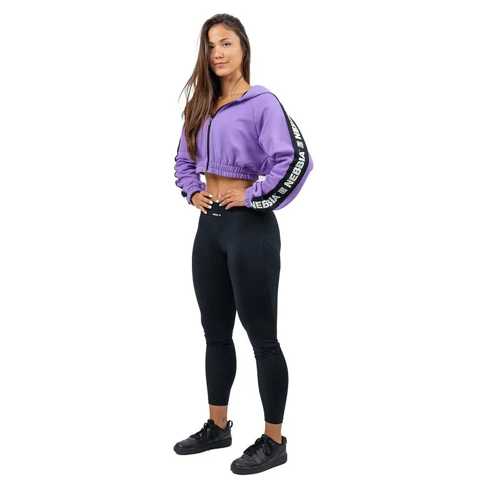 NEBBIA Cropped Iconic Full Zip Sweatshirt