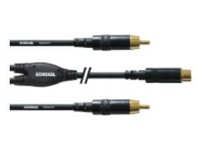 Cordial CFY 0.3 ECC кабельный разъем/переходник Cinch 2x Cinch Черный