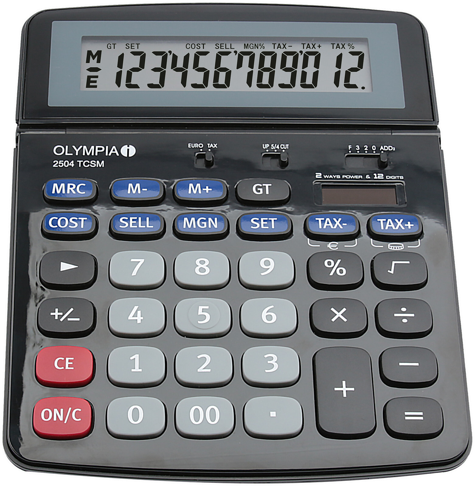Olympia 2504 калькулятор Настольный Финансовый Черный, Синий, Серый 40184