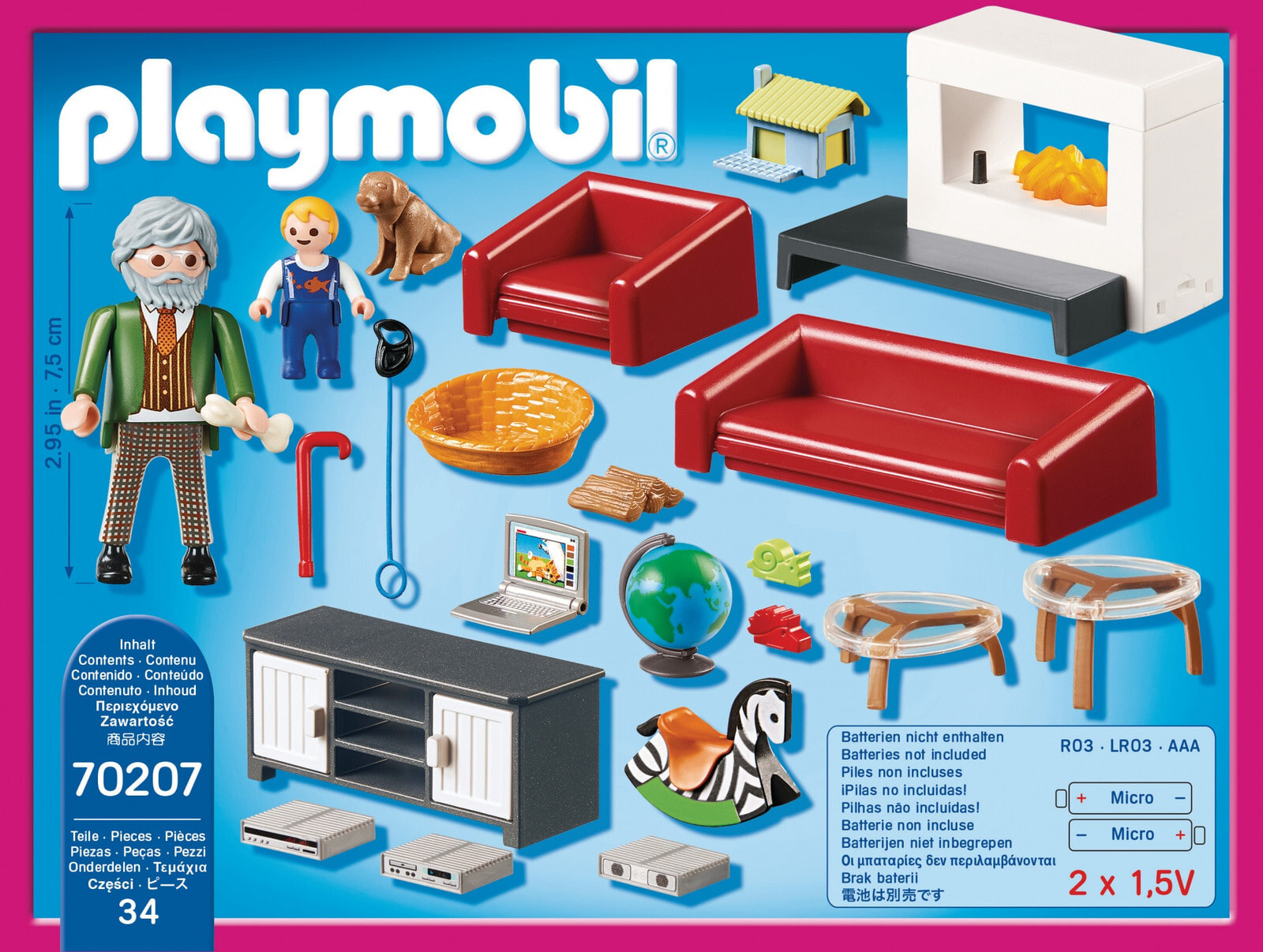 Набор с элементами конструктора Playmobil Dollhouse 70207 Удобная гостиная