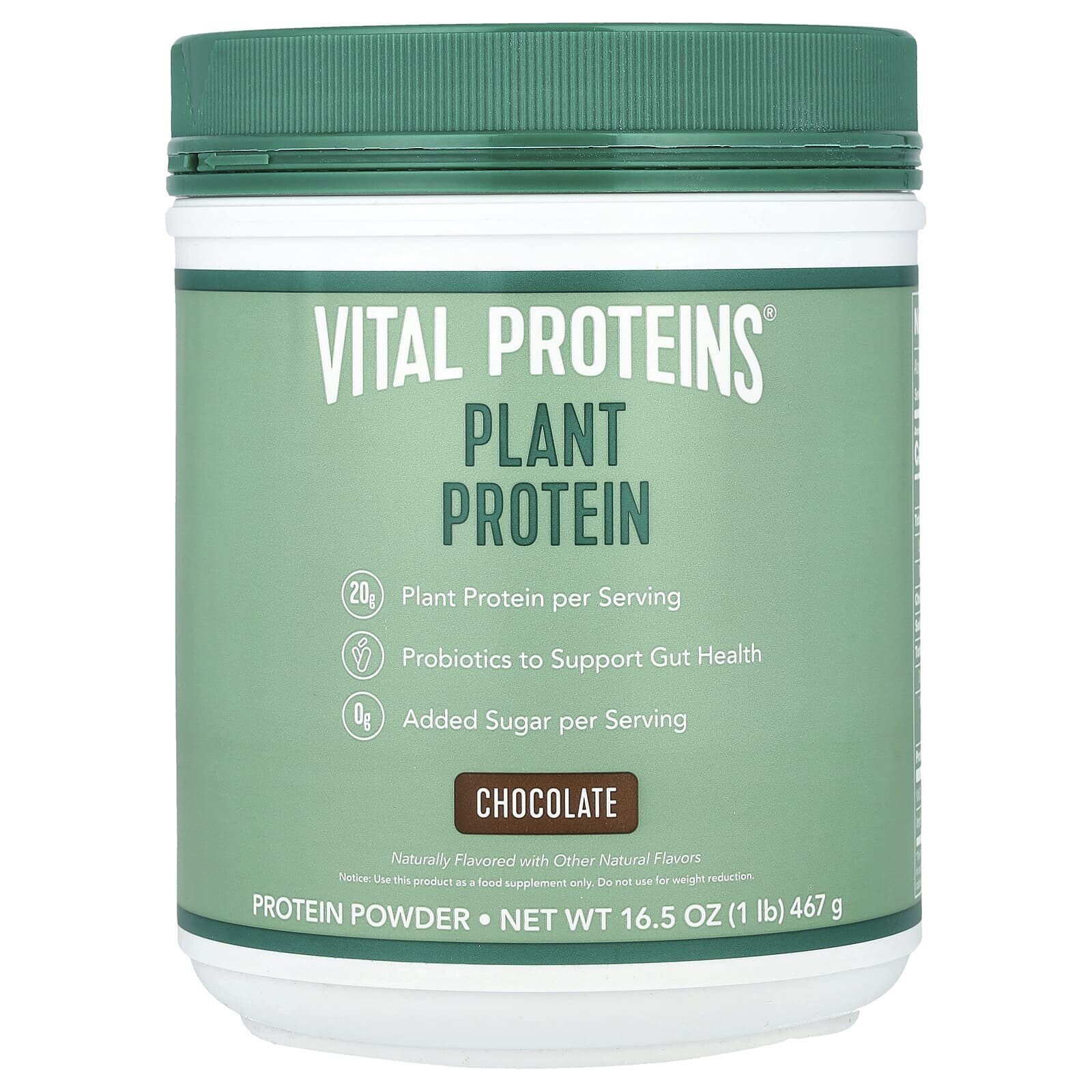 Plant Protein, Chocolate, 16.5 oz (467 g)