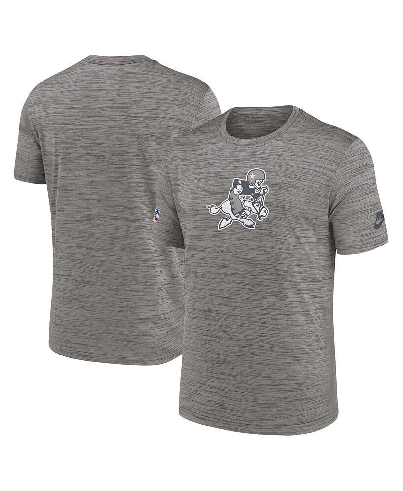 Nike men's Heather Charcoal Dallas Cowboys 2023 Sideline Alternate Logo Performance T-shirt