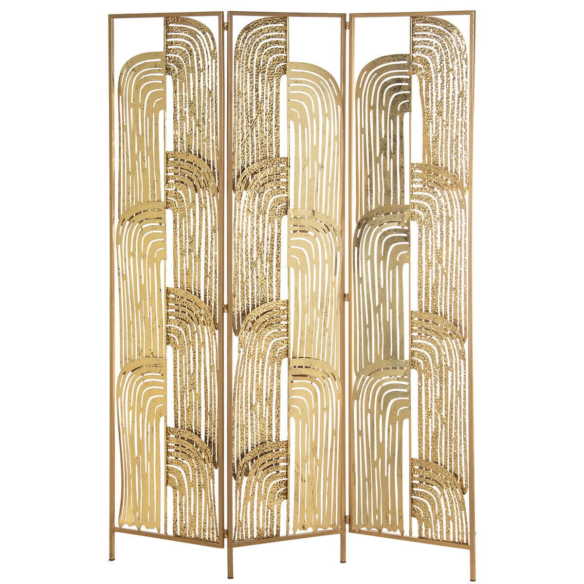 Folding screen Alexandra House Living Golden Metal 120 x 170 x 1 cm