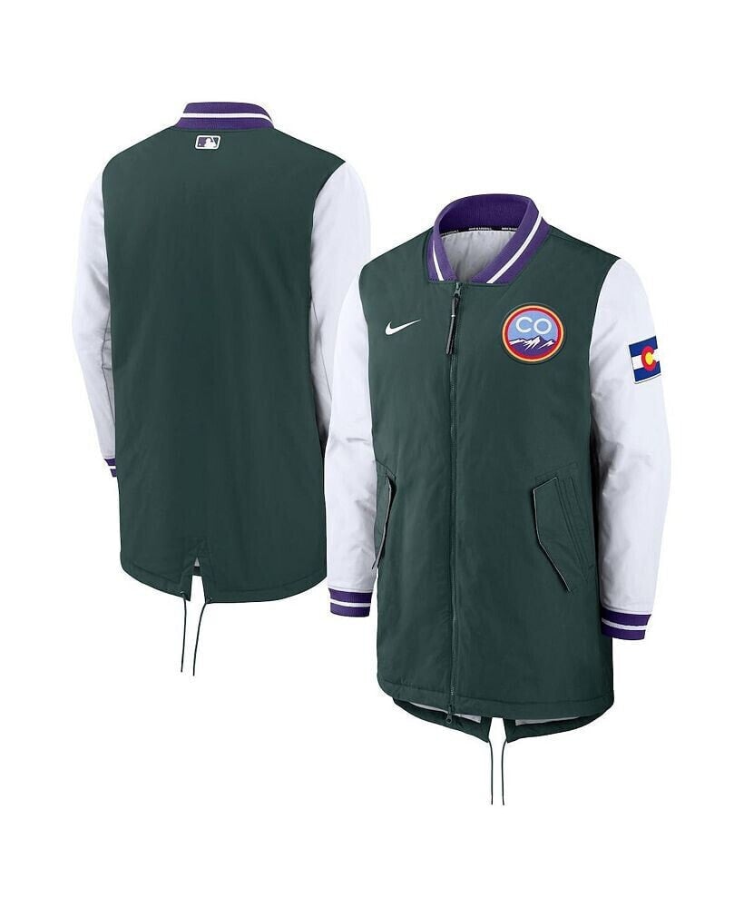 Nike men's Green Colorado Rockies City Connect Full-Zip Dugout Jacket